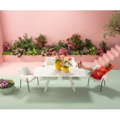 Table à rallonges Xenia blanc 140(+30+30)x80cm>KARE Design Hot