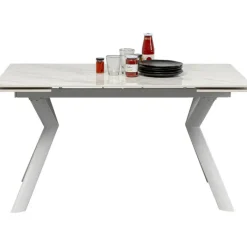 Table à rallonges Xenia blanc 140(+30+30)x80cm><noscript><img width=