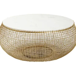 Table basse Cesta Marble doré Ø100cm>KARE Design Best