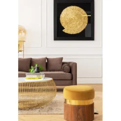 Table basse Cesta Marble doré Ø100cm><noscript><img width=