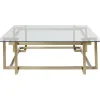 Table basse Clara doré 120x120cm>KARE Design