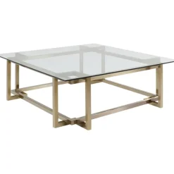 Table basse Clara doré 120x120cm>KARE Design