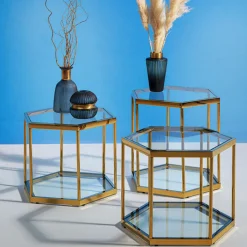 Table basse Comb doré 45><noscript><img width=