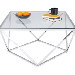 Table basse Cristallo Chrome 80x80cm><noscript><img width=