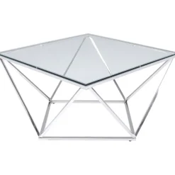 Table basse Cristallo Chrome 80x80cm><noscript><img width=