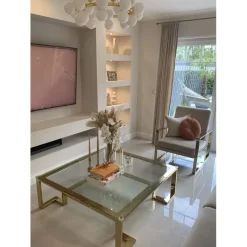 Table basse Gold Rush 120x120><noscript><img width=