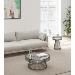 Table basse Lisboa noir Ø86cm>KARE Design Clearance