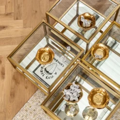 Table basse Luigi doré (jeu de 4)><noscript><img width=
