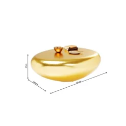 Table basse Pebble doré 122x96><noscript><img width=