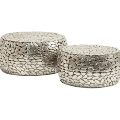 Table basse Pebbles Deluxe argenté (jeu de 2)><noscript><img width=