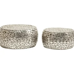 Table basse Pebbles Deluxe argenté (jeu de 2)><noscript><img width=
