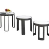 Table basse Perelli noir (3/set)>KARE Design Hot