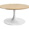 Table basse Schickeria Chêne blanc Ø80cm>KARE Design Online