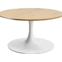 Table basse Schickeria Chêne blanc Ø80cm>KARE Design Online