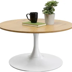 Table basse Schickeria Chêne blanc Ø80cm>KARE Design Online