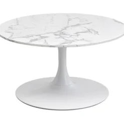 Table basse Schickeria Marbre blanc Ø80cm>KARE Design Sale