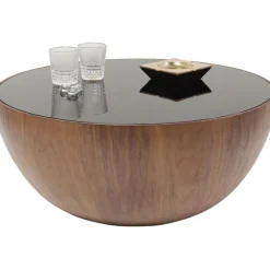 Table basse Tear Drops noyer Ø80cm>KARE Design Best