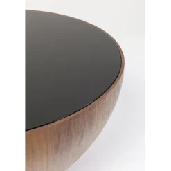 Table basse Tear Drops noyer Ø80cm><noscript><img width=