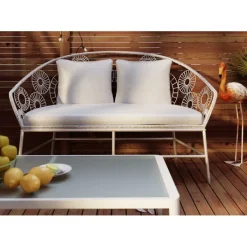 Table basse Tiki blanc><noscript><img width=