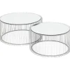 Table basse Wire argenté (2/Set)>KARE Design Discount