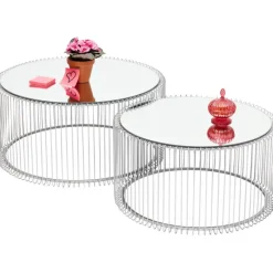 Table basse Wire argenté (2/Set)><noscript><img width=