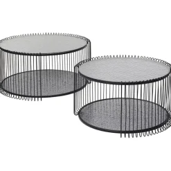 Table basse Wire Double Bubble Noir (2/Set)>KARE Design Best