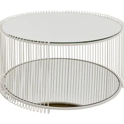 Table basse Wire Double Greige Ø80cm><noscript><img width=