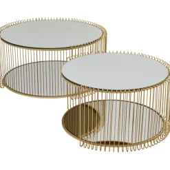 Table basse Wire Double laiton (2/Set)>KARE Design Sale