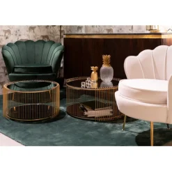 Table basse Wire Double laiton (2/Set)>KARE Design Sale