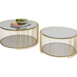 Table basse Wire Double laiton (2/Set)><noscript><img width=