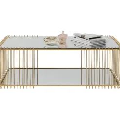 Table basse Wire Double laiton 120x60cm><noscript><img width=