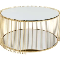 Table basse Wire Double laiton Ø80cm>KARE Design New