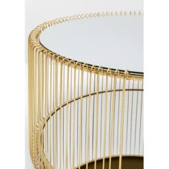 Table basse Wire Double laiton Ø80cm><noscript><img width=