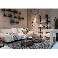 Table basse Wire Double noir (2/Set)><noscript><img width=