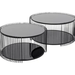 Table basse Wire Double noir (2/Set)><noscript><img width=