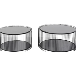 Table basse Wire Double noir (2/Set)><noscript><img width=