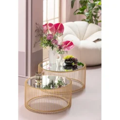 Table basse Wire laiton (2/Set)>KARE Design Clearance
