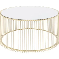 Table basse Wire Uno laiton Ø80cm>KARE Design Hot