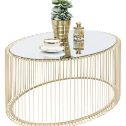 Table basse Wire Uno laiton 60x90cm>KARE Design Discount