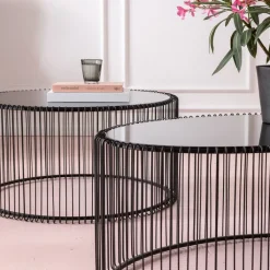 Table basse Wire Uno noir 60x90cm><noscript><img width=