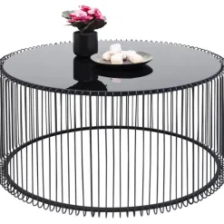 Table basse Wire Uno noir Ø80cm><noscript><img width=