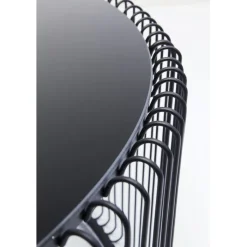 Table basse Wire Uno noir Ø80cm><noscript><img width=