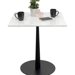 Table bistrot Capri blanc 70x70cm><noscript><img width=