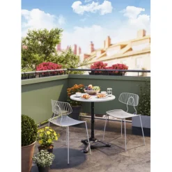 Table bistrot Kaffeehaus blanc Ø60><noscript><img width=