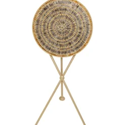 Table d appoint Clack Mosaic marron Ø35cm><noscript><img width=