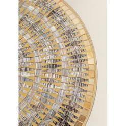 Table d appoint Clack Mosaic marron Ø35cm><noscript><img width=