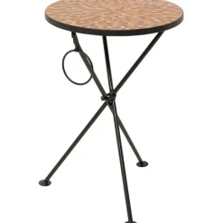 Table d appoint Clack Mosaic orange Ø35cm>KARE Design Sale