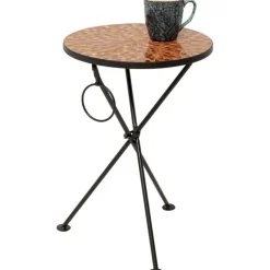 Table d appoint Clack Mosaic orange Ø35cm>KARE Design Sale