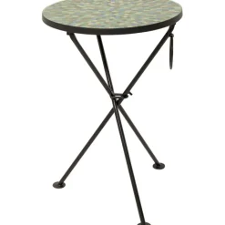 Table d appoint Clack Mosaic vert bleu Ø35cm>KARE Design Sale