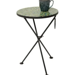 Table d appoint Clack Mosaic vert bleu Ø35cm>KARE Design Sale